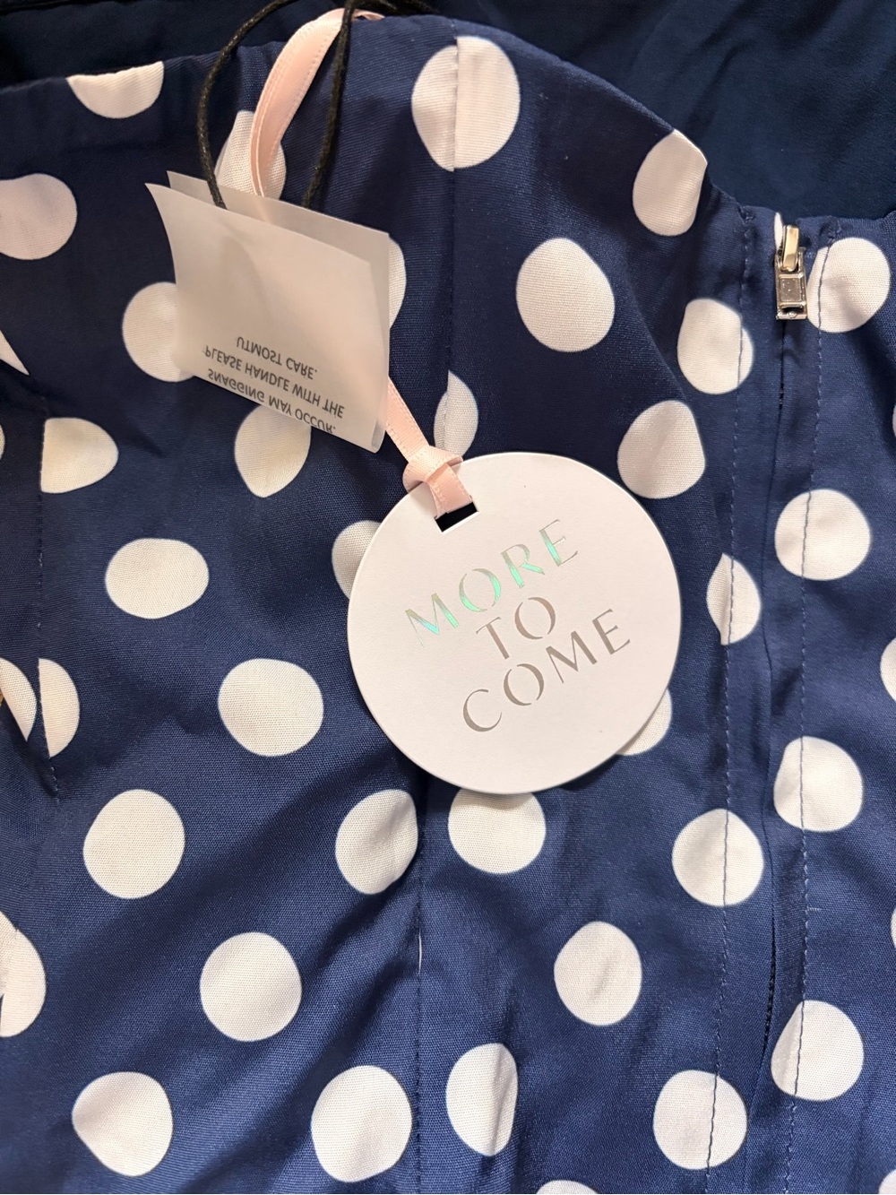 More To Come Navy Polka Dot Corset